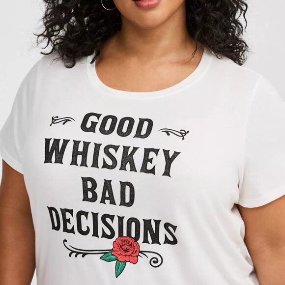❤️NWT VINTAGE TORRID GRAPHIC TEE - GOOD WHISKEY COCKTAIL - PLUS SIZE - Picture 7 of 16